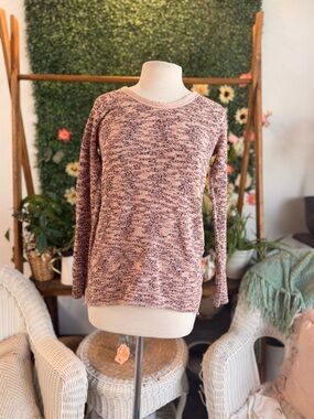 We The Free Marled Pink Crewneck Sweater